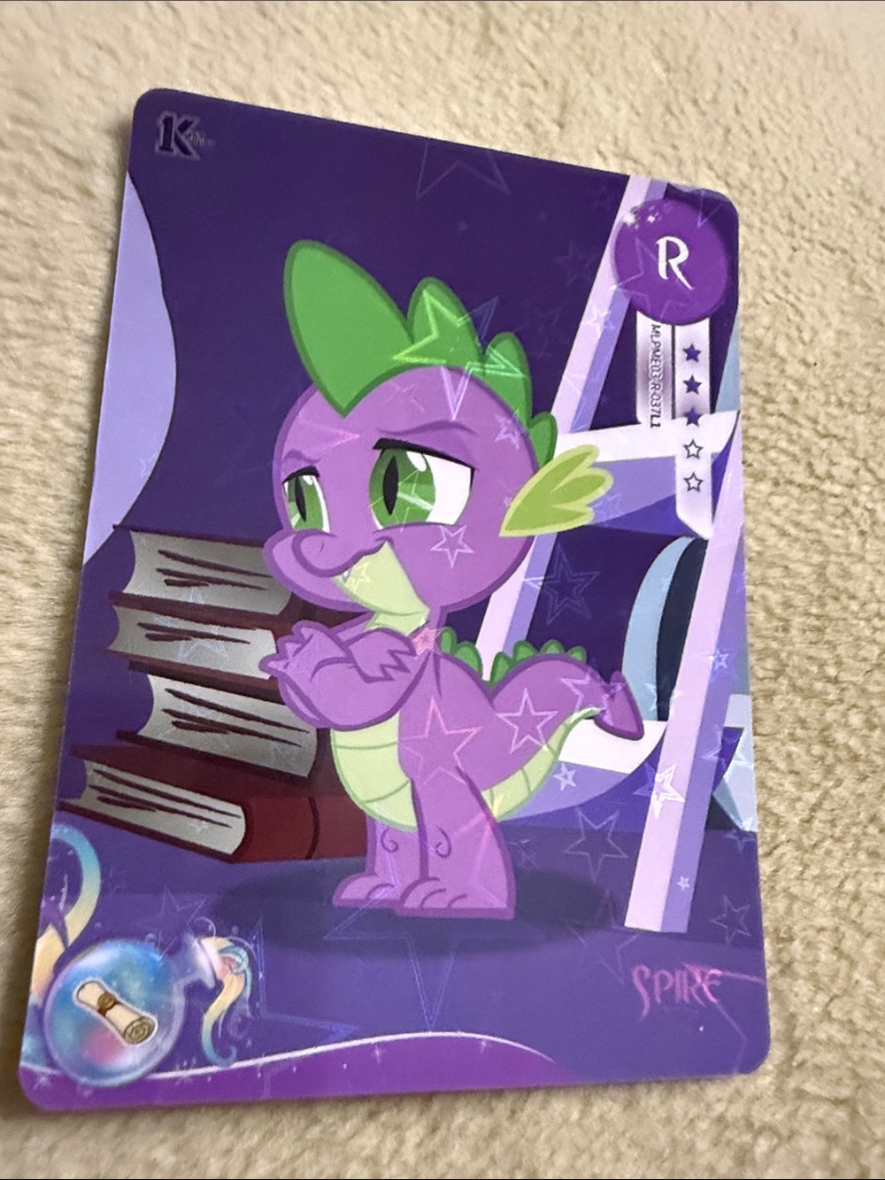 My Little Pony Spike Illustration in Purple and Green